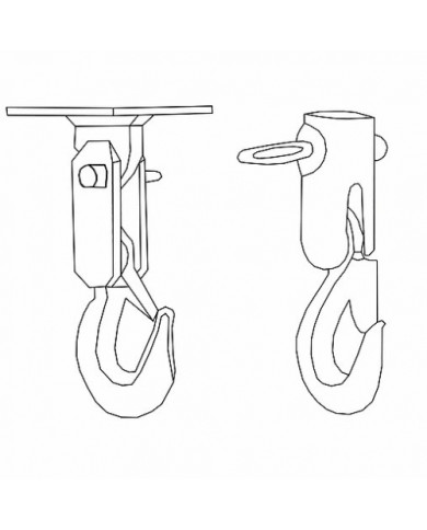 Non-rotating lifting hook for DLH and for mounting under DK with Probst rod Probst - Dane techniczne:: undefinedciezar: 7 kg