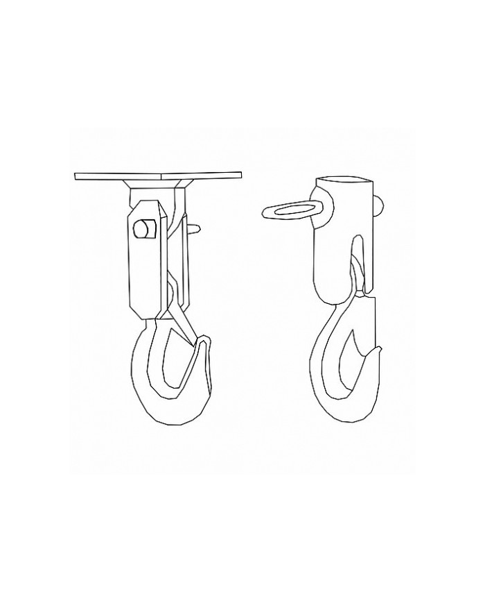 Non-rotating lifting hook for DLH and for mounting under DK with Probst rod Probst - Dane techniczne:: undefinedciezar: 7 kg
