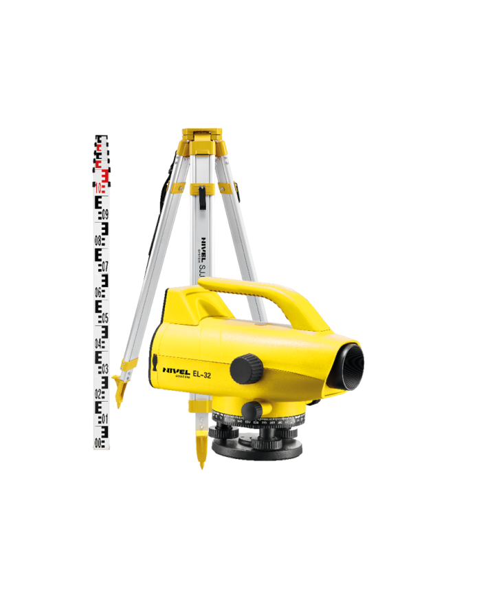 ZESTAW Niwelator optyczny Nivel System EL-32 + statyw SJJ1 + tyczka TS-5 Nivel System - Dane techniczne:  Marka: Nivel System Za