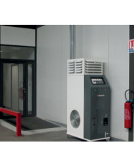 MASTER F 40 stationary oil heater Master Heaters - Dane techniczne:  Paliwo: Olej napędowy Przepływ powietrza [ m³/h ]: 2700 Zas