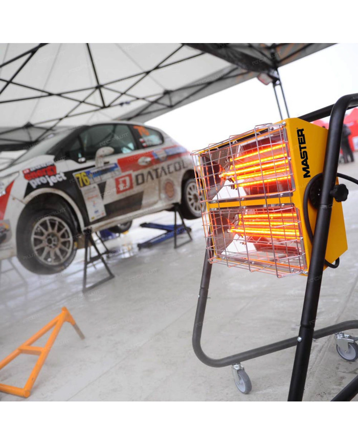 Promiennik podczerwieni Master HALL 3000 Master Heaters - Dane techniczne:  Zasilanie [ V/Hz ]: 220-240/50 Klasa izolacji: 1 Moc