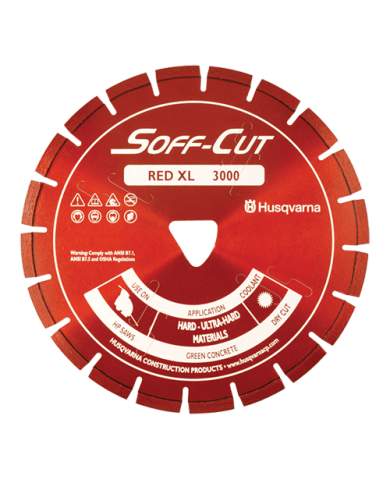 Husqvarna XL6-3000 diamond disc  - Dane techniczne:: undefinedproducent: husqvarnagrubosc segmentu: 2.6 mmzastosowanie: swiezy b