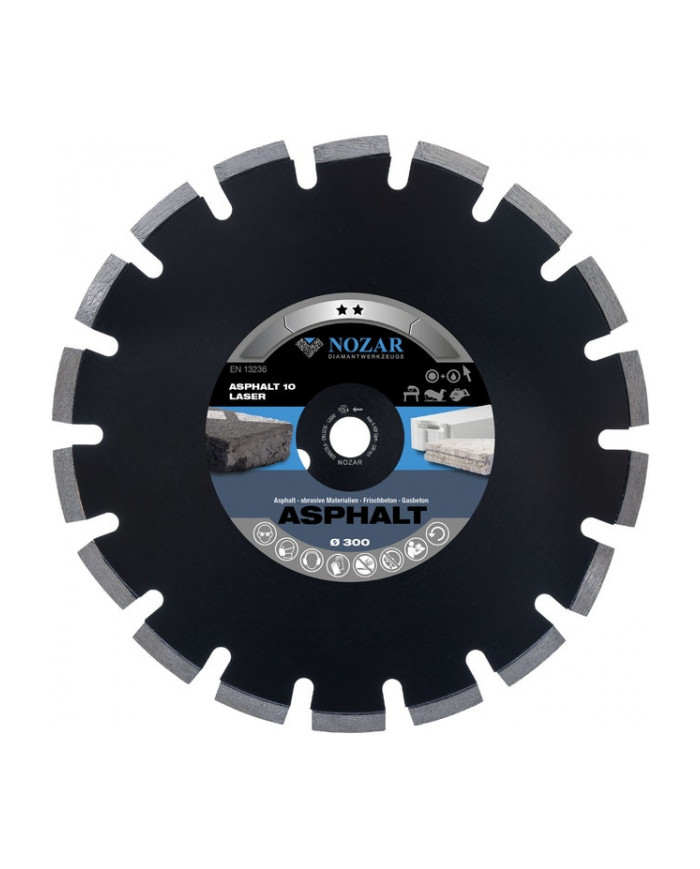 Tarcza diamentowa Laser Asfalt 450  - Dane techniczne:: undefinedmax. srednica tarczy: 450 mmsrednica otworu w tarczy: 25.4 mmgr