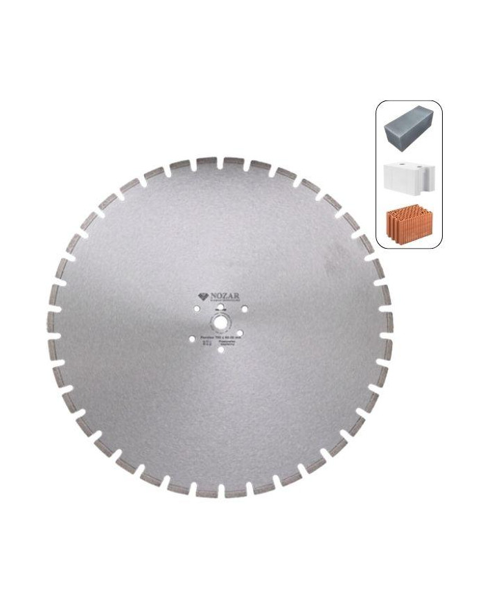 Tarcza diamentowa NOZAR KSP 700mm Nozar - Dane techniczne:Max. srednica tarczy: 700 mmSrednica otworu w tarczy: 25.4mm. 30mm. 60