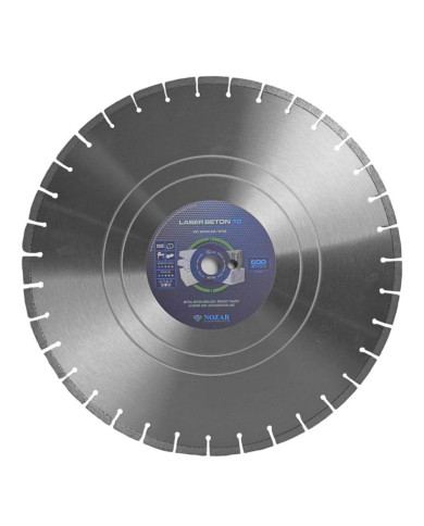 Nozar Laser Concrete 10 500mm diamond blade Nozar - Dane techniczne:: undefinedmax. srednica tarczy: 500 mmsrednica otworu w tar