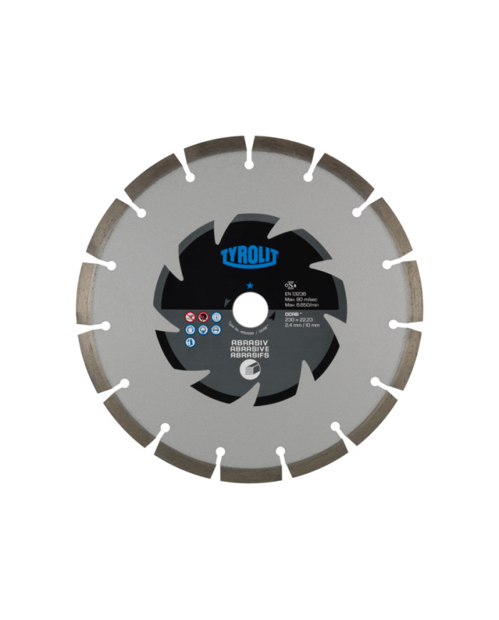 Tarcza diamentowa TYROLIT BASIC DCAB 230 X 2,4 MM Tyrolit - Dane techniczne:: undefinedproducent: tyrolitmax. srednica tarczy: 2