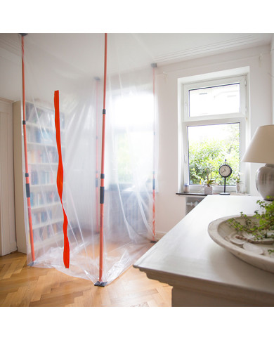 Master HEYWALL BASIC dust wall Master Heaters - The Set Includes:  4 system beams up to 3.6m long with upper and lower supports 