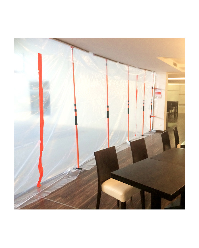 Ściana przeciwpyłowa Master HEYWALL PLUS Master Heaters - Zestaw zawiera:  4 belki systemowe o długości do 3,6 m ze wspornikami  Ściana przeciwpyłowa Master HEYWALL PLUS Master Heaters - Zestaw zawiera:  4 belki systemowe o długości do 3,6 m ze wspornikami