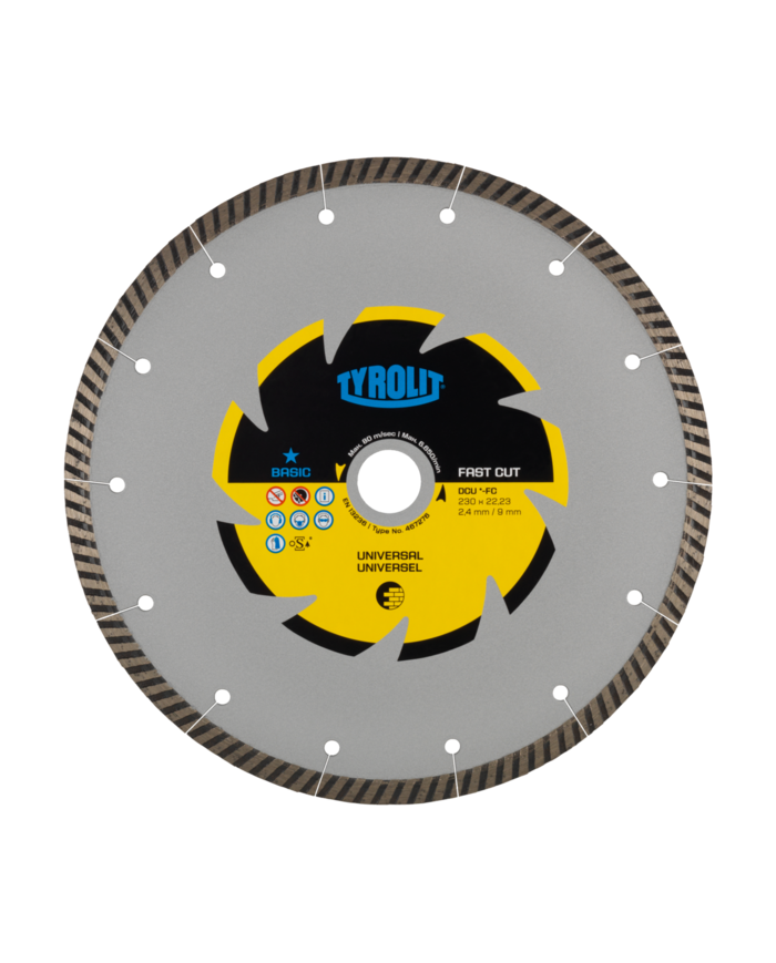 Tarcza diamentowa TYROLIT BASIC DCU-FC 300 X 3 MM, 25,4 MM Tyrolit - Dane techniczne:Producent: TyrolitMax. srednica tarczy: 300