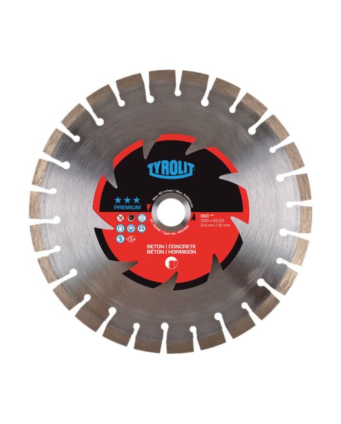 Tarcza diamentowa TYROLIT PREMIUM DCC 180 X 2,6 Tyrolit - Dane techniczne:: undefinedproducent: tyrolitmax. srednica tarczy: 180 Tarcza diamentowa TYROLIT PREMIUM DCC 180 X 2,6 Tyrolit - Dane techniczne:: undefinedproducent: tyrolitmax. srednica tarczy: 180