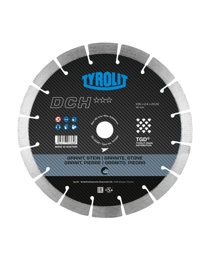 TYROLIT PREMIUM DCH TGD 300 X 2.6 MM X 25.4 MM diamond disc Tyrolit - Dane techniczne:: undefinedproducent: tyrolitmax. srednica