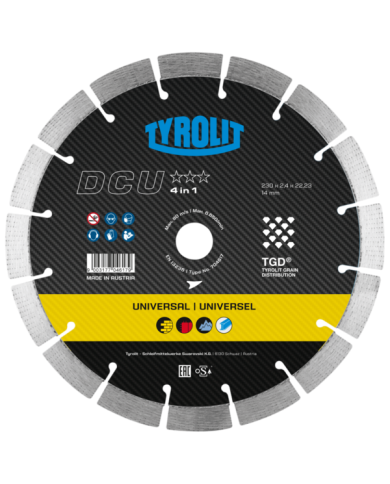 TYROLIT PREMIUM DCU 4IN1 diamond disc 400 X 3.2 MM X 20 MM Tyrolit - Dane techniczne:: undefinedproducent: tyrolitmax. srednica 
