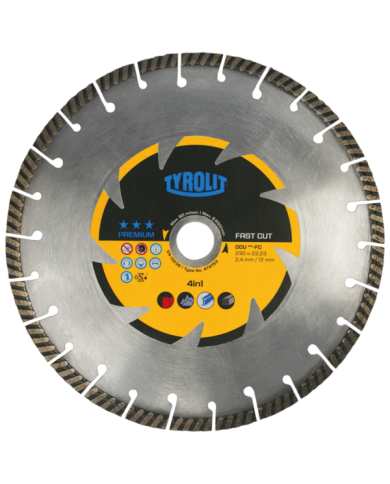 TYROLIT PREMIUM DCU-FC 4IN1 diamond disc 115 X 2 MM Tyrolit - Dane techniczne:: undefinedproducent: tyrolitmax. srednica tarczy: