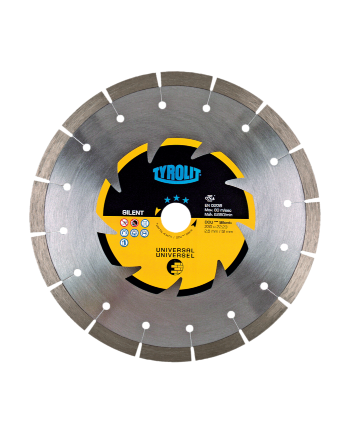 Tarcza diamentowa TYROLIT PREMIUM DCU-S SILENT 230 X 2,6 MM Tyrolit - Dane techniczne:: undefinedproducent: tyrolitmax. srednica Tarcza diamentowa TYROLIT PREMIUM DCU-S SILENT 230 X 2,6 MM Tyrolit - Dane techniczne:: undefinedproducent: tyrolitmax. srednica