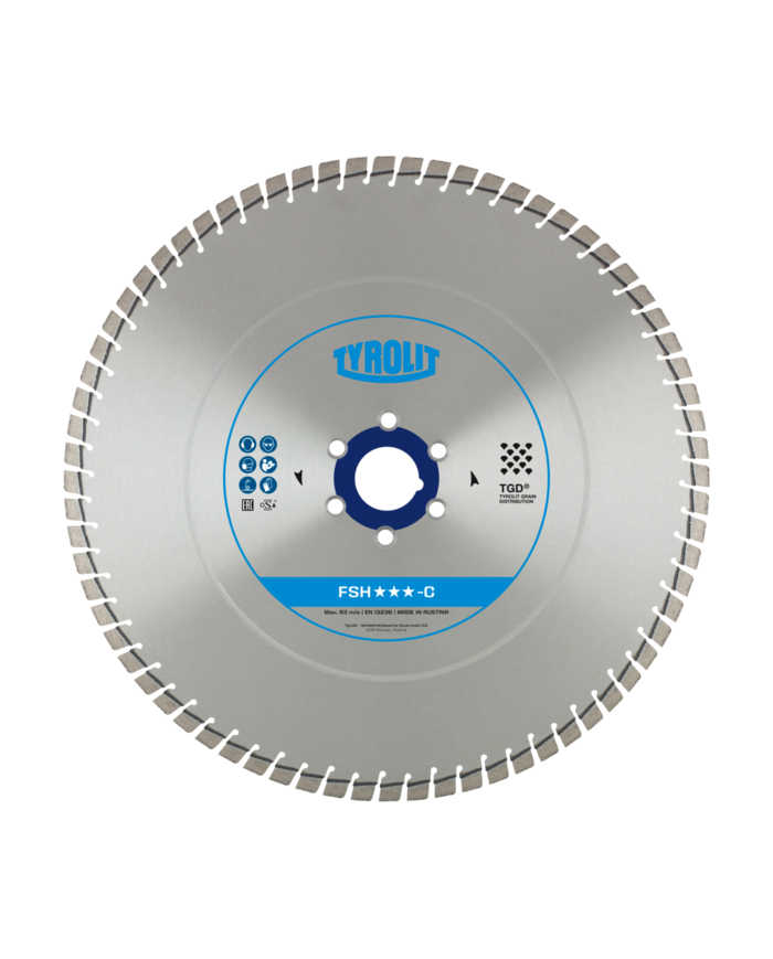 Tarcza diamentowa TYROLIT PREMIUM FSH-C 1200 X 4,4 MM Tyrolit - Dane techniczne:: undefinedproducent: tyrolitmax. srednica tarcz