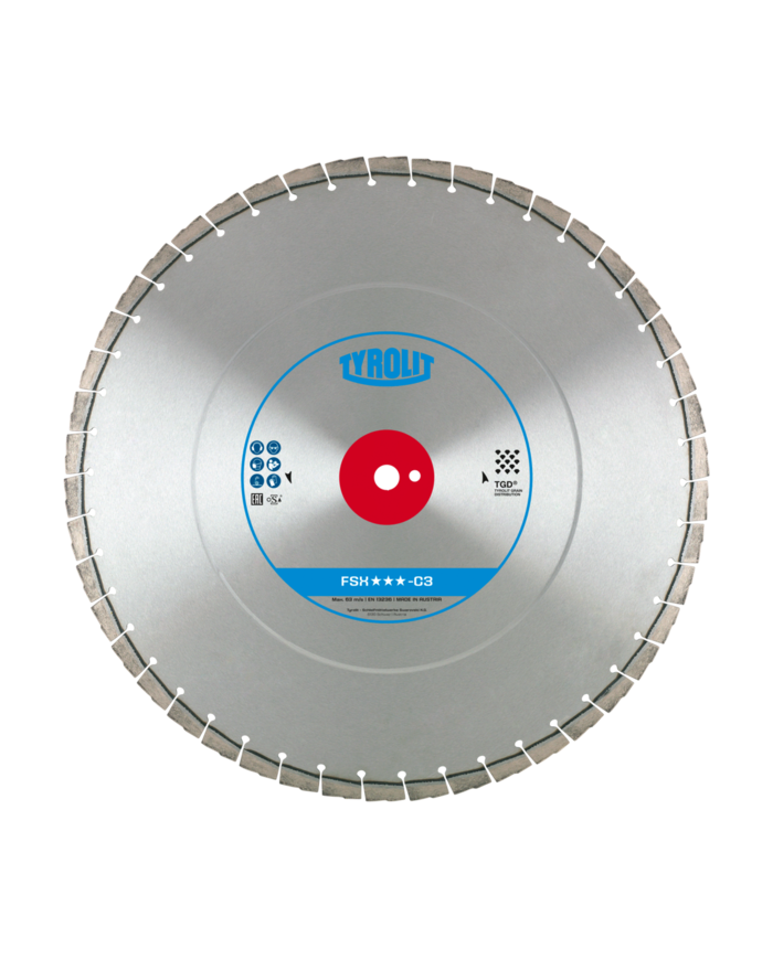 Tarcza diamentowa TYROLIT PREMIUM FSX-C3 600 X 4,4 MM Tyrolit - Dane techniczne:: undefinedproducent: tyrolitmax. srednica tarcz