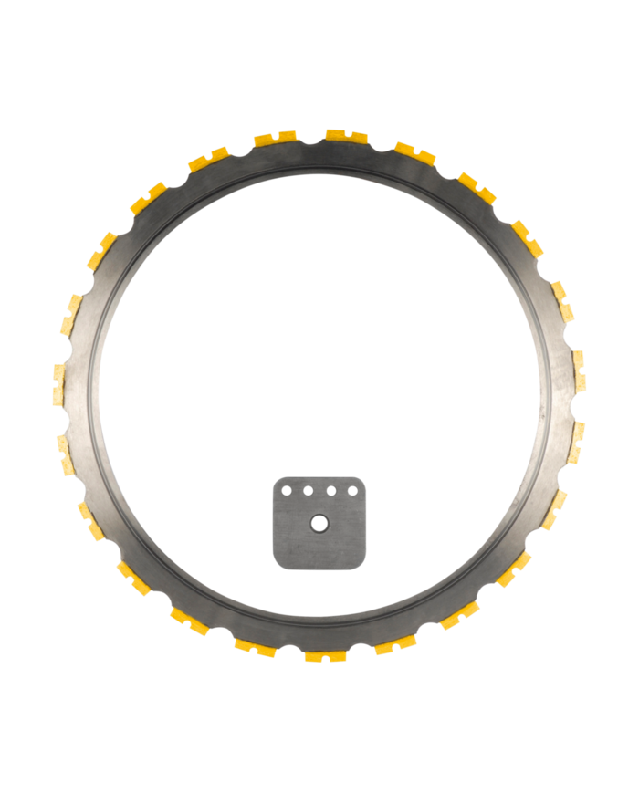 Tarcza diamentowa TYROLIT PREMIUM RSL 406 X 3,9 MM Tyrolit - Dane techniczne:Producent: TyrolitMax. srednica tarczy: 406 mm (wew