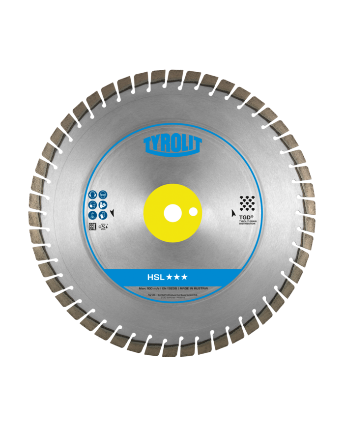 Tarcza diamentowa TYROLIT PREMIUM TGD HSL 416 X 2,8 MM Tyrolit - Dane techniczne:Producent: TyrolitMax. srednica tarczy: 416 mmS Tarcza diamentowa TYROLIT PREMIUM TGD HSL 416 X 2,8 MM Tyrolit - Dane techniczne:Producent: TyrolitMax. srednica tarczy: 416 mmS