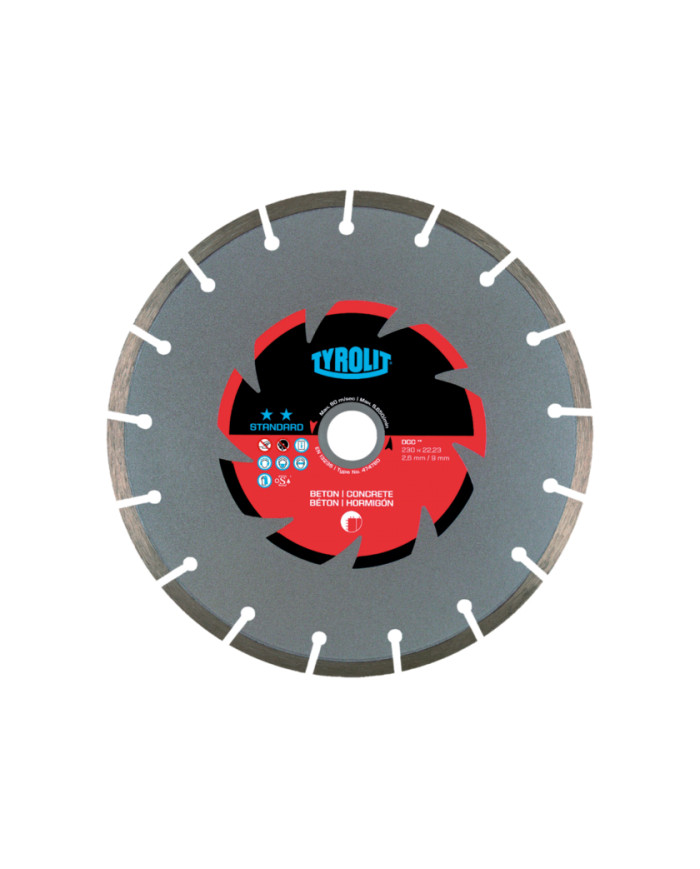 Tarcza diamentowa TYROLIT STANDARD DCC 130 X 2,2 MM Tyrolit - Dane techniczne:Producent: TyrolitMax. srednica tarczy: 130 mmSred Tarcza diamentowa TYROLIT STANDARD DCC 130 X 2,2 MM Tyrolit - Dane techniczne:Producent: TyrolitMax. srednica tarczy: 130 mmSred