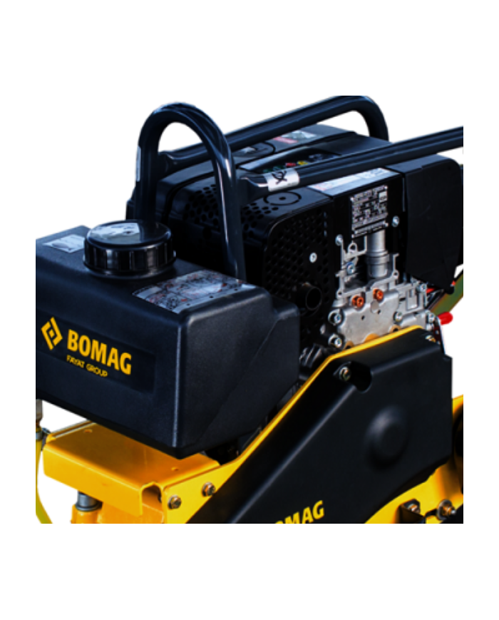 Bomag BVP 18/45 unidirectional compactor with sprinkler system Bomag - Specifications:  Cooling: Air Fuel : Gasoline Starting: M Bomag BVP 18/45 unidirectional compactor with sprinkler system Bomag - Specifications:  Cooling: Air Fuel : Gasoline Starting: M