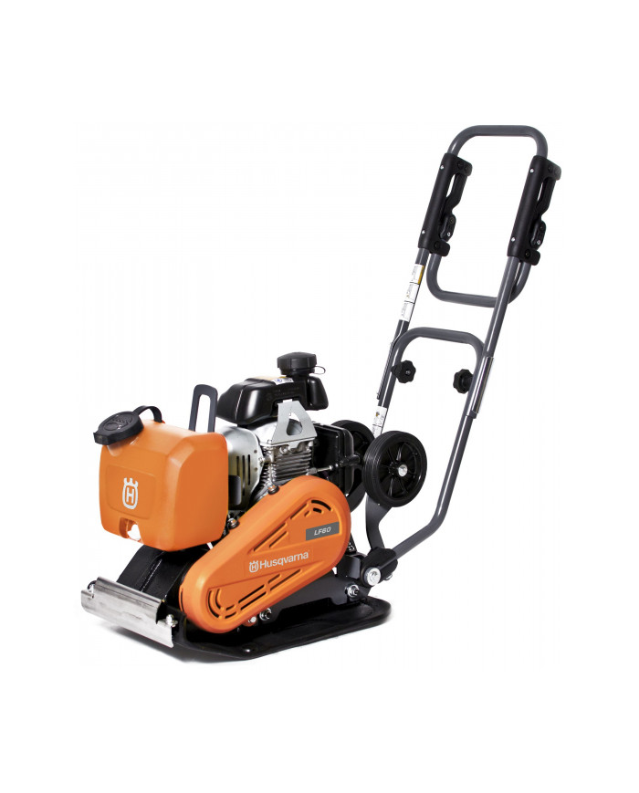 Husqvarna LF60 Honda LAT unidirectional compactor Husqvarna Construction - Specifications:  Cooling:Air Weight:67 kg Motor:GX 12 Husqvarna LF60 Honda LAT unidirectional compactor Husqvarna Construction - Specifications:  Cooling:Air Weight:67 kg Motor:GX 12