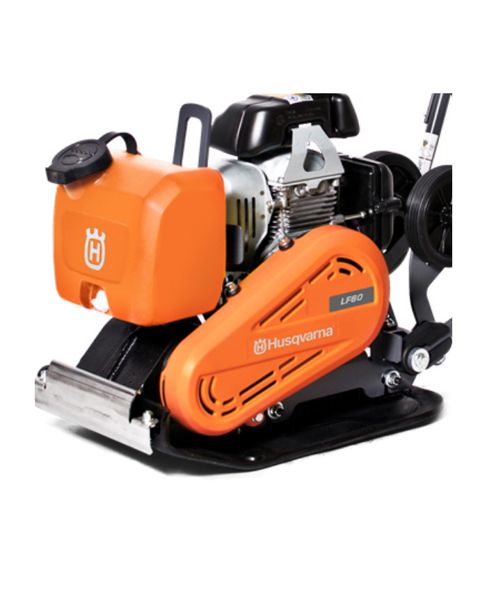 Husqvarna LF60 Honda LAT unidirectional compactor Husqvarna Construction - Specifications:  Cooling:Air Weight:67 kg Motor:GX 12 Husqvarna LF60 Honda LAT unidirectional compactor Husqvarna Construction - Specifications:  Cooling:Air Weight:67 kg Motor:GX 12