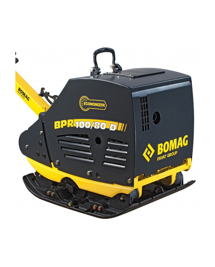 Zagęszczarka rewersyjna Bomag BPR 100/80 D Bomag - Dane techniczne:  Chłodzenie: Powietrzem Ciężar: 687 kg Silnik: 1D 90 Moc: 10