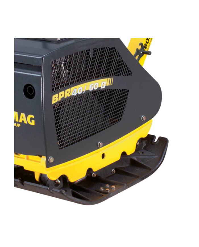 Zagęszczarka rewersyjna Bomag BPR 40/60 DE Bomag - Dane techniczne:  Chłodzenie: Powietrzem Ciężar: 280 kg Zbiornik paliwa: 3 l 