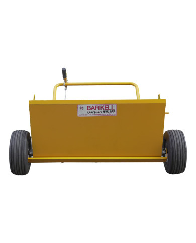 Barikell BR100 sprinkle cart Barikell - Technical data:  Amount of sprinkle fed: 0-4kg/m² Filling capacity: 100kg Model: BR100 