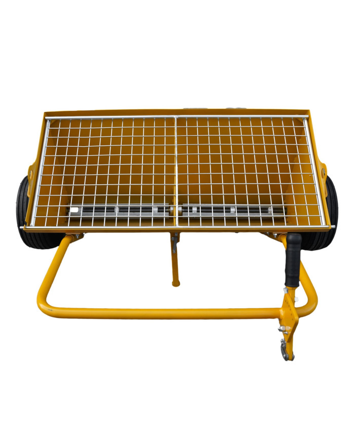 Wózek do posypki Barikell BR100 Special Barikell - Dane techniczne:  Ilość podawanej posypki: 0-4kg/m² Pojemność zasypowa: 100kg