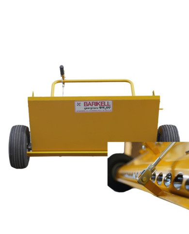 Barikell BR100 Special sprinkle cart Barikell - Technical data:  Amount of sprinkle fed: 0-4kg/m² Filling capacity: 100kg Model: