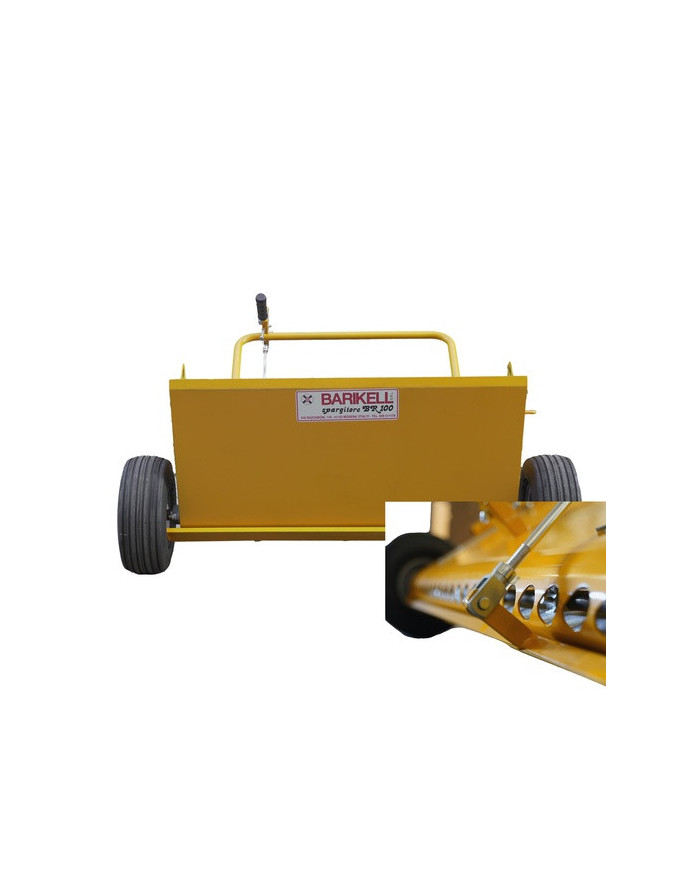 Špeciálny posypový vozík Barikell BR100 Barikell - Technické údaje:    Množstvo krmiva: 0-4kg/m²Objemkrmiva: 100kgModel: BR100  Špeciálny posypový vozík Barikell BR100 Barikell - Technické údaje:    Množstvo krmiva: 0-4kg/m²Objemkrmiva: 100kgModel: BR100