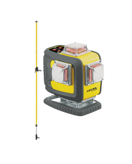 ZESTAW Laser krzyżowy Nivel System CL4D-R + tyczka rozporowa LP-36 Nivel System - Dane techniczne:  Wymiary: 125 x 75 x 140 mm C