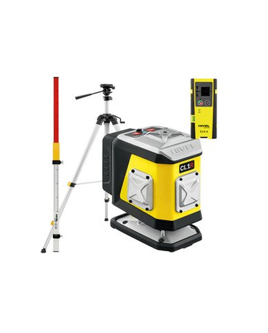 KIT Nivel System CL1R red cross line laser + SJJM1EX tripod + CLS-4 receiver + LS24 pole. Nivel System - Technical data:  Dimens