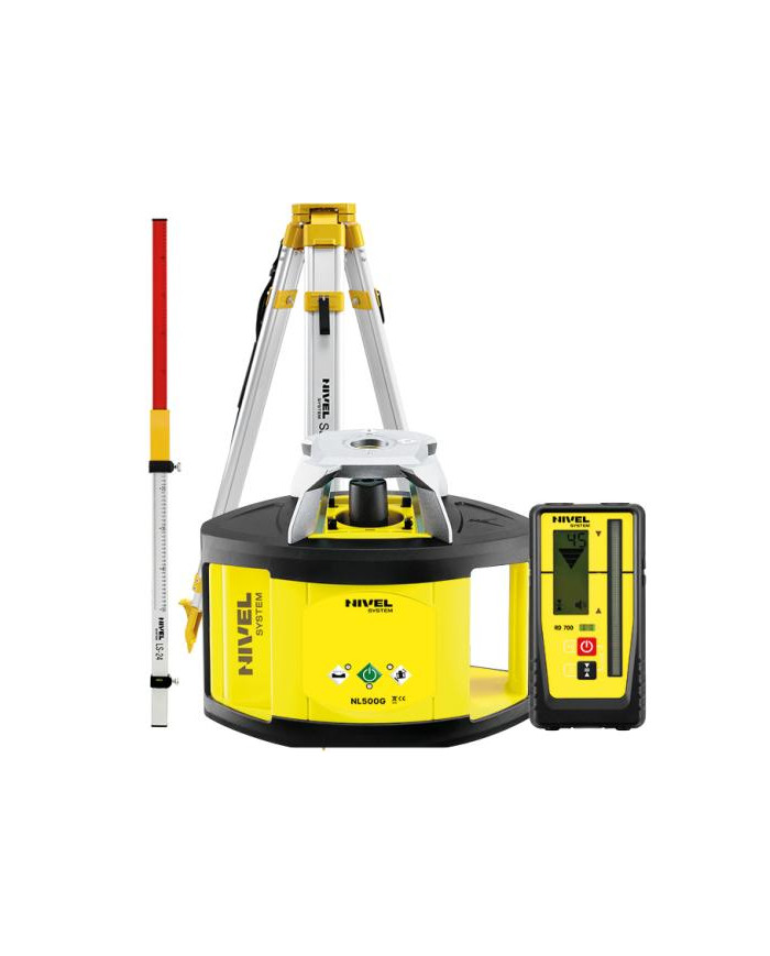 KIT Rotary laser leveler Nivel System NL500G DIGITAL + tripod SJJ1 + staff LS-24 Nivel System - Technical data:  Brand: Nivel Sy KIT Rotary laser leveler Nivel System NL500G DIGITAL + tripod SJJ1 + staff LS-24 Nivel System - Technical data:  Brand: Nivel Sy