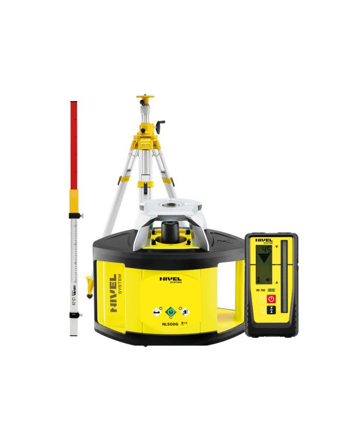 KIT Rotary laser leveler Nivel System NL500G DIGITAL + tripod SJJ32 + staff LS-24 Nivel System - Technical data:  Brand: Nivel S