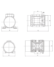 Wibrator przyczepny Enar VEM 300 Enar - Dane techniczne:      Ciężar: 9 kg     Częstotliwość wibracji: 3000/min     Długość węża