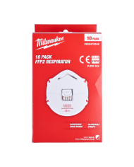Półmaska FFP2 z zaworem - Milwaukee | FFP2 Respirator with Valve - 10 pc Milwaukee -  Półmaska FFP2 z zaworem - Milwaukee | FFP2 Respirator with Valve - 10 pc Milwaukee -