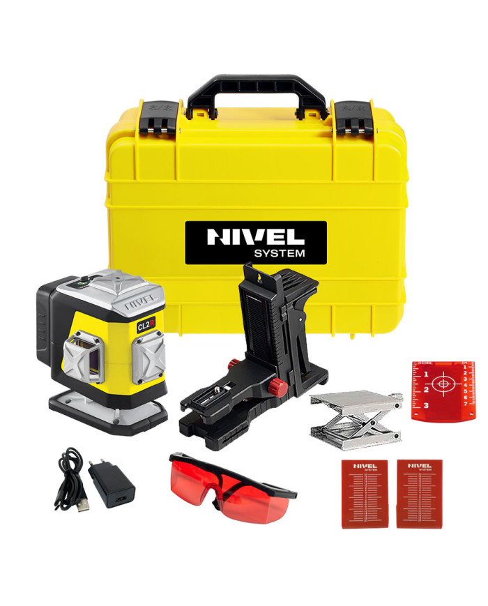 Laser krzyżowy Nivel System CL2R czerwony Nivel System -      Dane techniczne:       Wymiary: 130 x 90 x 133 mm     Ciężar: 860  Laser krzyżowy Nivel System CL2R czerwony Nivel System -      Dane techniczne:       Wymiary: 130 x 90 x 133 mm     Ciężar: 860