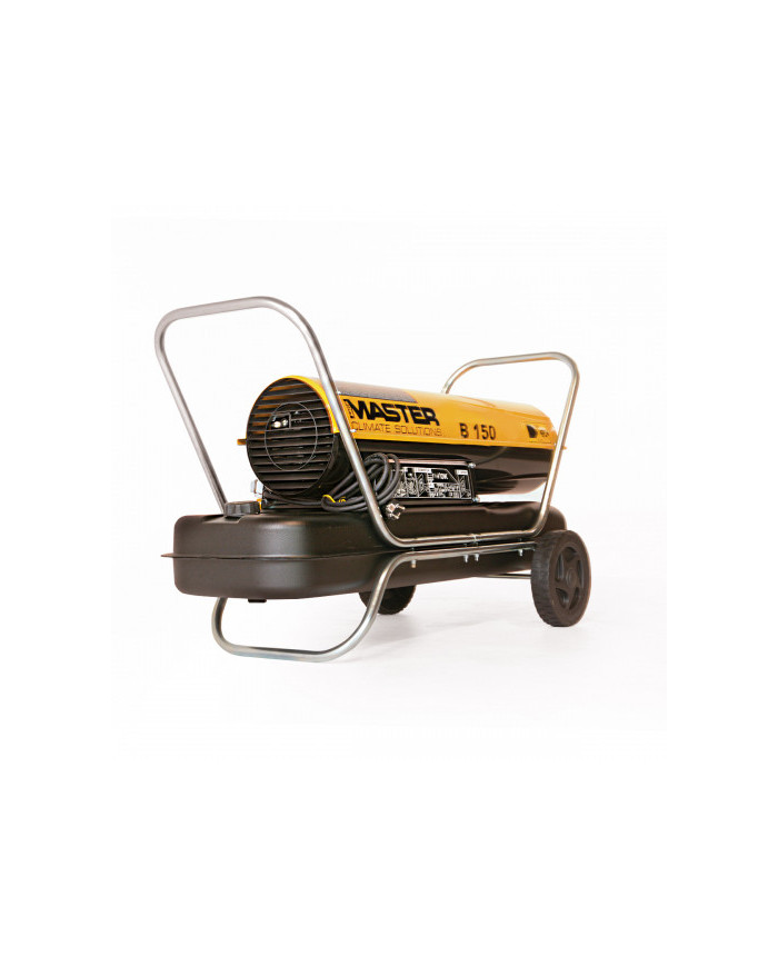 Master B 150 CED oil heater Master Heaters - Technical specifications:  Tank capacity [ l ]: 44 Air flow [ m³/h ]: 900 Power sup