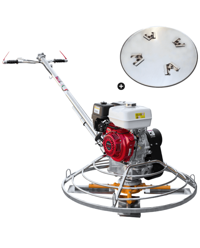 BARIKELL 4-90 Honda GX 270 trowel Barikell - Specifications:  Dimensions: 1000 x 1780 x 980 mm Weight: 84 kg  Fuel: Unleaded 95 