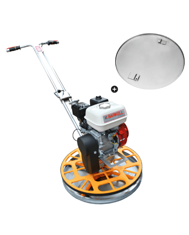 BARIKELL 6-60 Honda GX 160 trowel Barikell - Specifications:  Cooling: Air  Fuel: Unleaded 95 Weight: 50 kg Starter: Manual Engi
